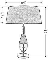 Lampa de masa panza bej 41x61cm Eco 41-21489