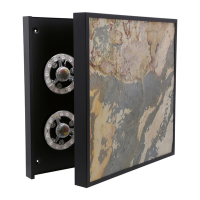 Plafonnier Luxan 49x49 noir 48w led 4000k led s.blanc