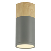 Graue und hölzerne Deckenleuchte 6,8x15cm Tube Candellux 2284279