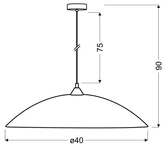 Lampa sufitowa wisząca candellux spring 31-29874 e27 czerwony