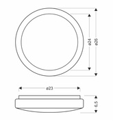 Weiße Acryl-LED-Deckenleuchte 36W 4000K IP20 Jaspislampe 14-75277