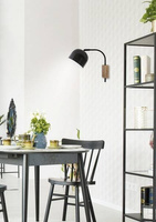 Wandleuchte schwarz Wandleuchte 40W E27 verstellbar Rupi Candellux 21-76687