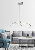 Suspension réglable argentée LED 38W 4000K Slash Candellux 31-69887