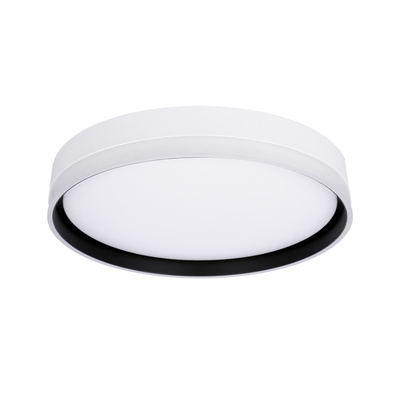 Plafonnier Florida blanc + plafond noir 24w led 39 cm abat-jour blanc