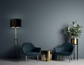 Lampadaire noir et or mat Tegola 51-00071