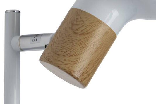 Deckenleuchte Wandlamelle weiß + Holz 2x40W Puerto Candellux 92-62659