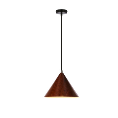 DUNCA SUSPENSION 25CM E27 ABAT-JOUR NOYER FONCÉ