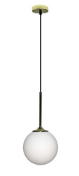 Hängelampe gold/weiß Kugel 15cm Glasgow Ledea 50101279