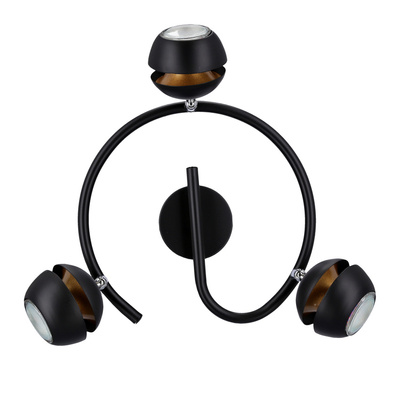 Boni spirala 3x3w gu10 led negru