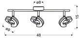 Ceiling lamp Candellux 3 LED Morris 93-67593
