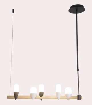 Hängelampe über der Insel schwarz und gold LED 27W Sakai Ledea 50233078
