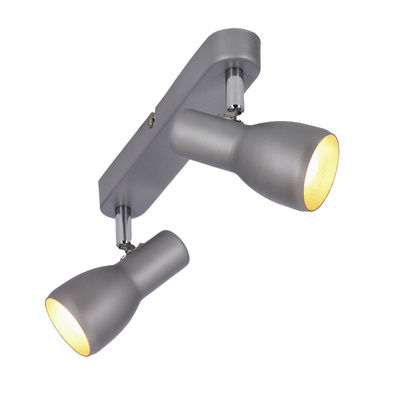 Plafonnier applique argent bande 2x40W Picardo 92-44211