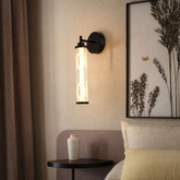 CORTE Wandleuchte schwarz matt 10W LED 3000K klarer Schirm