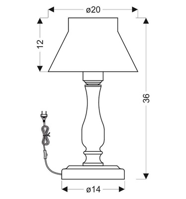 Nachttischlampe weißer Organza-Lampenschirm 40W E27 Zefir Candellux 41-73815