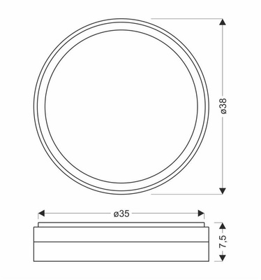 Florida lampa sufitowa plafon biały + złoty + czarny 24w led 38 cm klosz biały