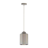 Hanging lamp chrome 3D shade adjustable height Nocturno Candellux 31-57686