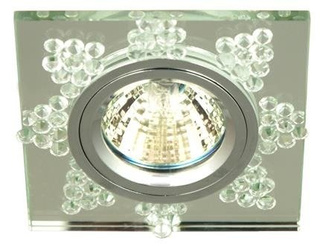 Ceiling luminaire Candellux ss20 square fixed transparent glass