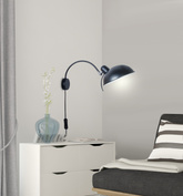 Aplic de perete 1X40W E14 negru NORA 21-53602