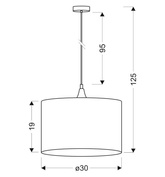 Lampă suspendată negru/cupru 1xE27 Ø30cm LUNGIME 31-73952