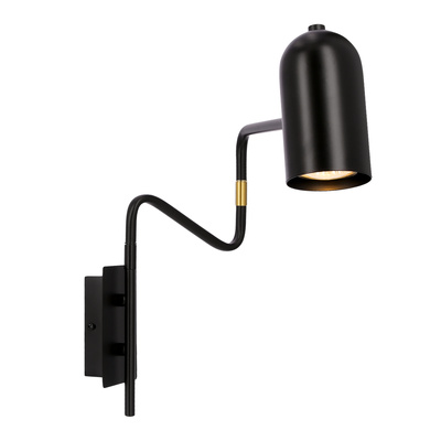 Black adjustable wall lamp 1xGU10 Hosti 21-75451