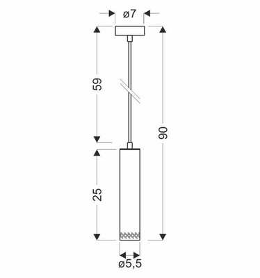 Lampe suspendue cadre en bois 25W GU10 25cm Tubo 31-78582