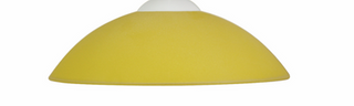Abajur din sticlă galbenă 28 cm 73-68081