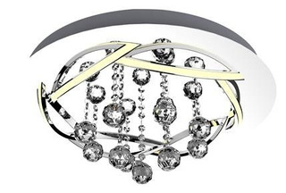 PLAFON LAMPE CANDELLUX APETI KORFU LED CHROME 4000K