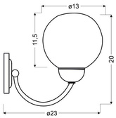 Wall lamp sconce 1X60W E27 satin TOBAGO 21-25487