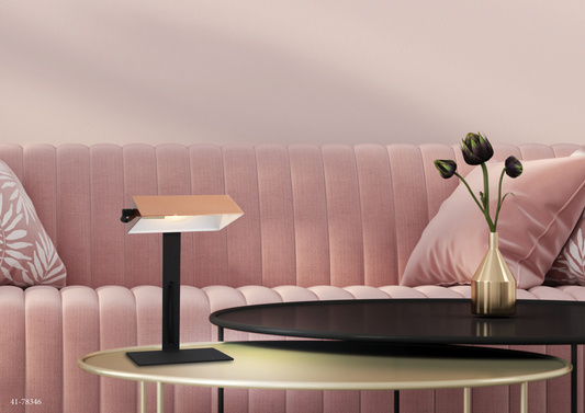 Lampka stołowa biurkowa miedziana Bankier 41-78346