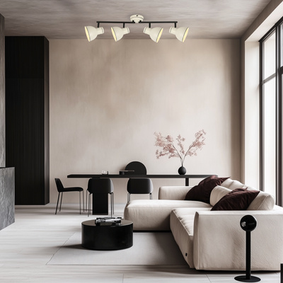 Black and white 4x40W adjustable wall ceiling lamp Zumba Candellux 94-72153