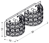 Lampa de perete Candellux Saturn 22-87235 G9 crom