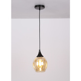 Black/brown glass hanging lamp Aspa 31-00583