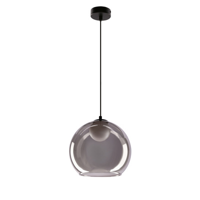 Brin lampa sufitowa czarny 1x15W G9 klosz dymiony+biały