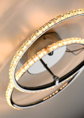 LED-Deckenleuchte 28W Chromringe Hello 98-69641