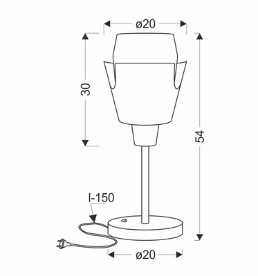 Lampa de masa gri/galben cu intrerupator Falun LEDEA 50501150