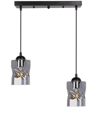 Suspension noir/bande fumée 2xE27 Felis 32-00132