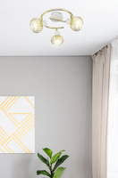 Spiral ceiling lamp 3X40W E14 white/gold OSLO 98-61829