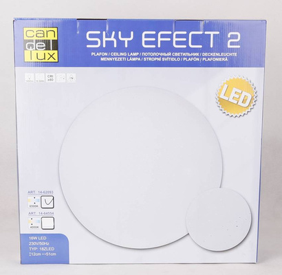 Lampa Sufitowa Candellux Sky 14-62093 Plafon Led 6500K