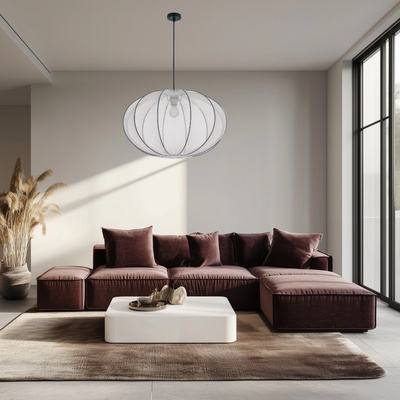 MELLOW pendant lamp black 1x40W E27 lamp shade 60 white sphere 31-41975