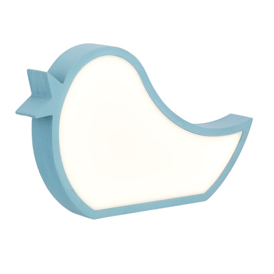 lampa de masa bird pentru copii led iq kids albastru