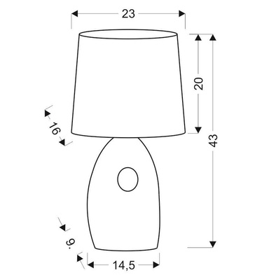 Lampa de masa ceramica alba si argintie 60W Hierro Candellux 41-79909