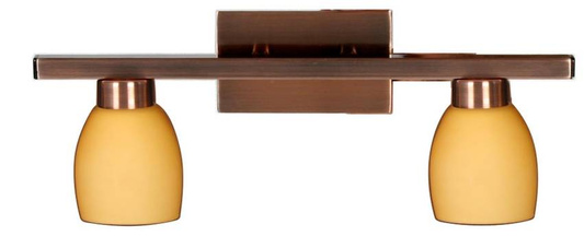 Ceiling lamp Candellux 92-10714 Daktoa strip 2X40W G9 copper