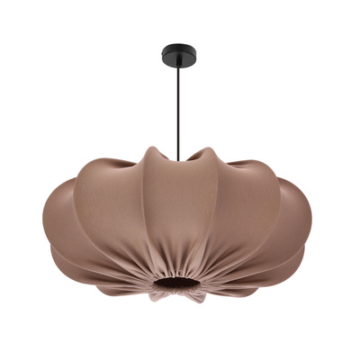 CAFÉE suspension 52cm noire 1x40W E27 abat-jour moka