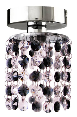 Wandleuchte Spot Chrom + schwarze Kristalle 40W Royal 91-35915