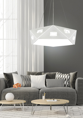 Lampa suspendata alb pentagonala reglabila 3xG9 Nemezis 31-59147