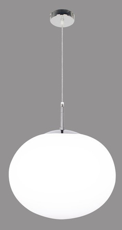Lampa wisząca Poly kula szklana biała do salonu pojedyncza E27