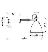 Black adjustable wall lamp 1xE27 Espera 21-85238