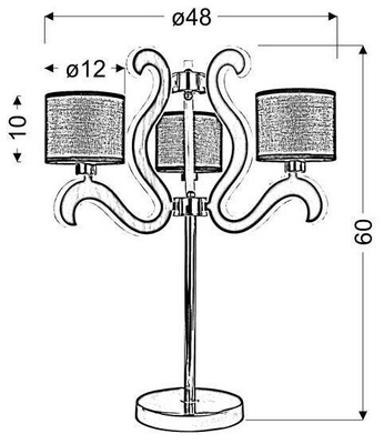 Lampa stołowa świecące ramiona x3 LED miedziana Ambrosia Candellux 43-33925