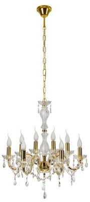 Hängende Deckenleuchte aus goldenem LED-Kristall