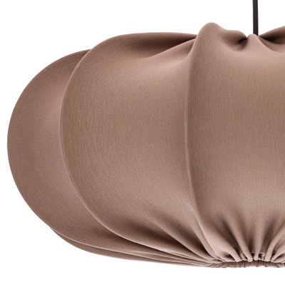 Pendant lamp CAFEE Scandinavian with brown mocha lampshade 52 cm minimalist japandi style ceiling lighting E27
